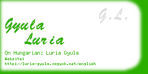gyula luria business card